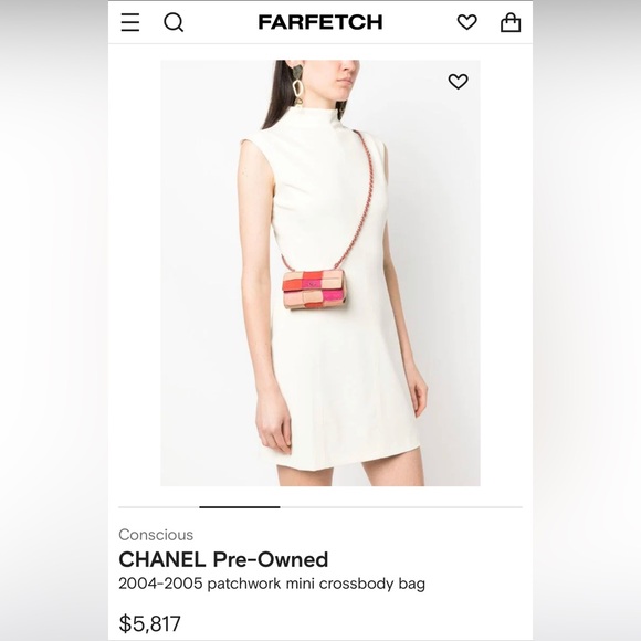 AUTH RARE CHANEL MINI PATCHWORK SUEDE FLAP BAG CC PINK CRYSTAL. VINTAGE 2004-08 - Picture 17 of 17